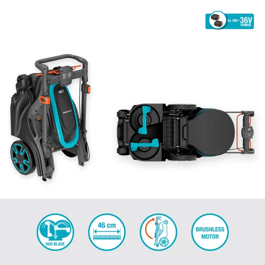 PowerMax Duo 46/36V Akku-Rasenmäher mit zwei Messern und POWER FOR ALL-Akku - Image 4
